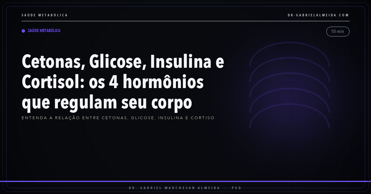 Cetonas, Glicose, Insulina e Cortisol: os 4 hormônios que regulam seu corpo