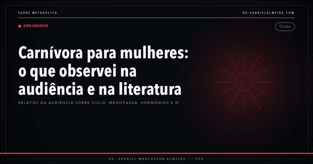 Carnívora para mulheres: o que observei na audiência e na literatura