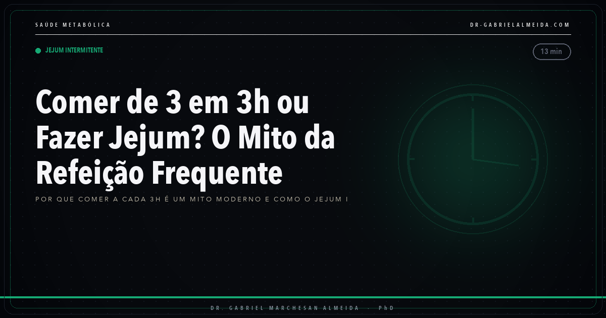 Comer de 3 em 3h ou Fazer Jejum? O Mito da Refeição Frequente