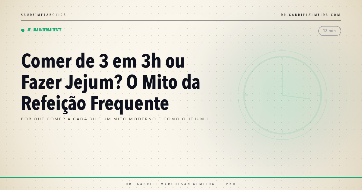 Comer de 3 em 3h ou Fazer Jejum? O Mito da Refeição Frequente