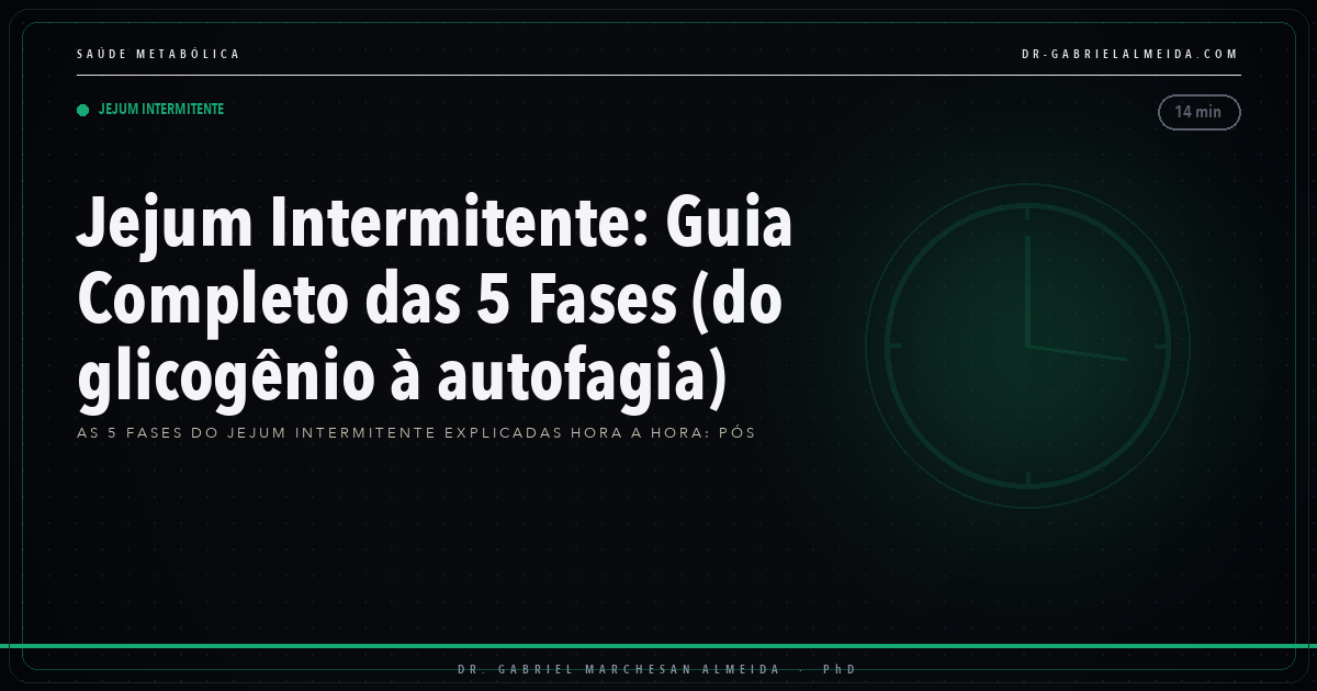 Jejum Intermitente: Guia Completo das 5 Fases (do glicogênio à autofagia)