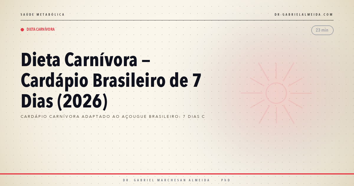 Dieta Carnívora — Cardápio Brasileiro de 7 Dias (2026)
