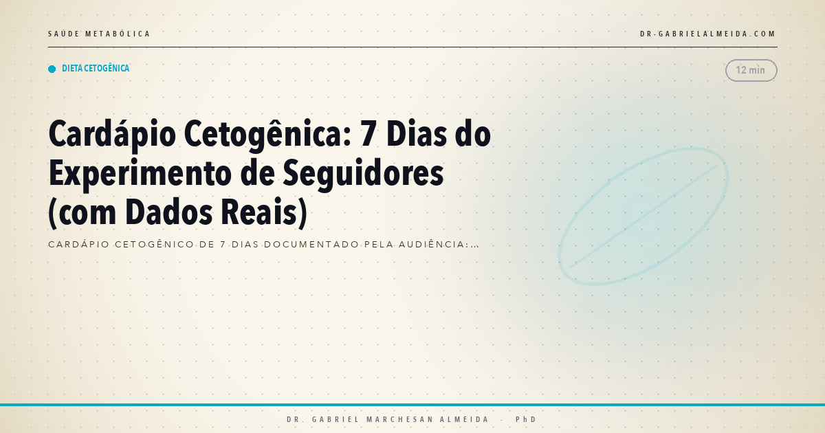 Cardápio Cetogênica: 7 Dias do Experimento de Seguidores (com Dados Reais)