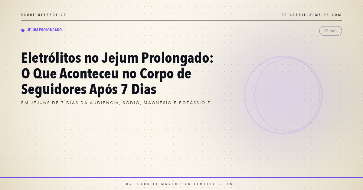 Eletrólitos no Jejum Prolongado: O Que Aconteceu no Corpo de Seguidores Após 7 Dias