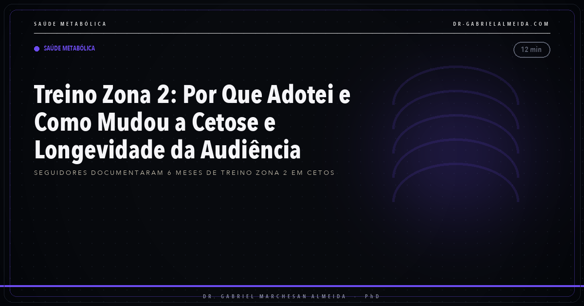 Treino Zona 2: Por Que Adotei e Como Mudou a Cetose e Longevidade da Audiência