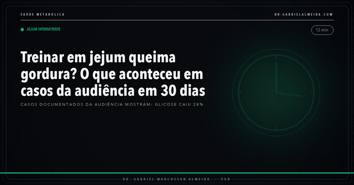 Treinar em jejum queima gordura? O que aconteceu em casos da audiência em 30 dias