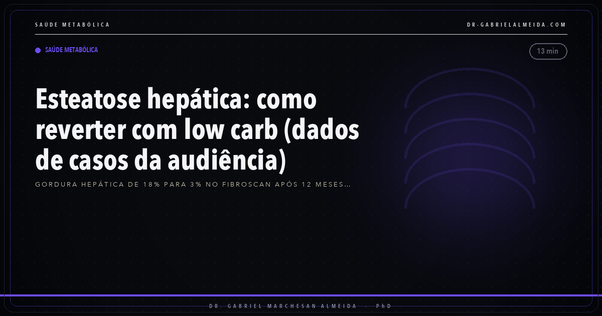 Esteatose hepática: como reverter com low carb (dados de casos da audiência)