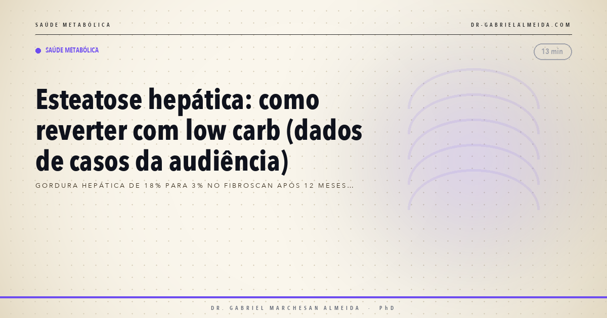 Esteatose hepática: como reverter com low carb (dados de casos da audiência)