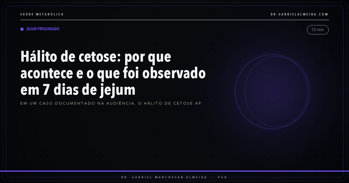 Hálito de cetose: por que acontece e o que foi observado em 7 dias de jejum