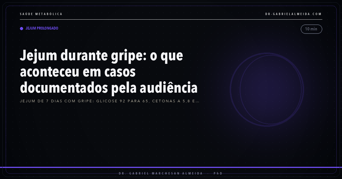 Jejum durante gripe: o que aconteceu em casos documentados pela audiência