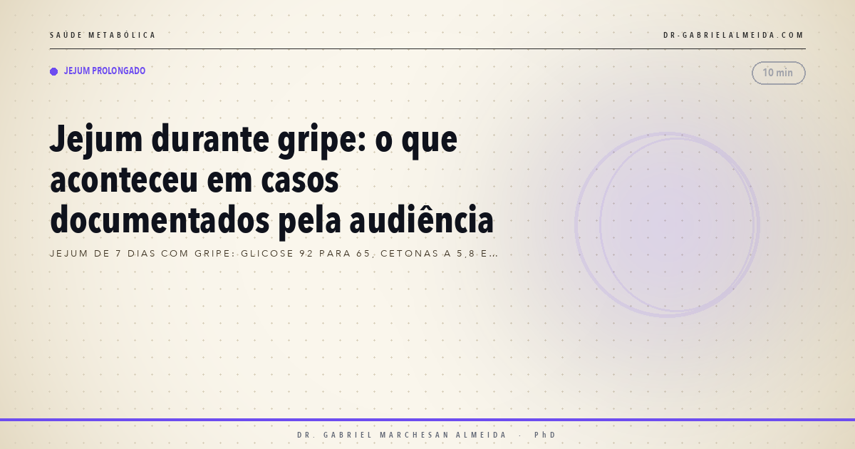 Jejum durante gripe: o que aconteceu em casos documentados pela audiência