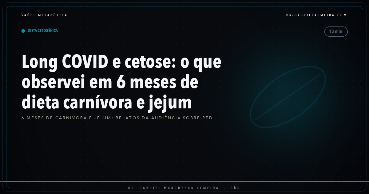 Long COVID e cetose: o que observei em 6 meses de dieta carnívora e jejum