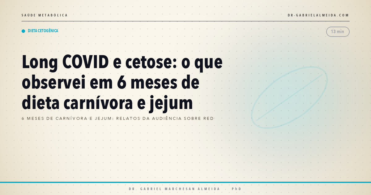 Long COVID e cetose: o que observei em 6 meses de dieta carnívora e jejum