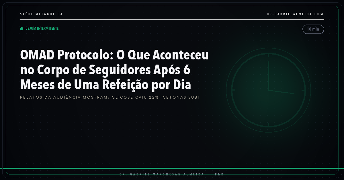 OMAD Protocolo: O Que Aconteceu no Corpo de Seguidores Após 6 Meses de Uma Refeição por Dia