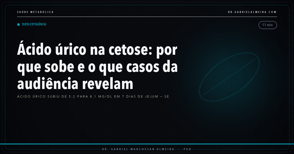 Ácido úrico na cetose: por que sobe e o que casos da audiência revelam