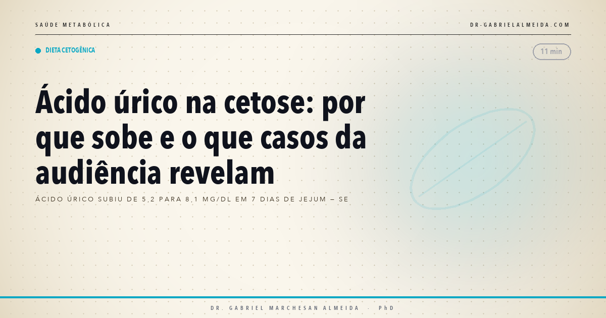Ácido úrico na cetose: por que sobe e o que casos da audiência revelam