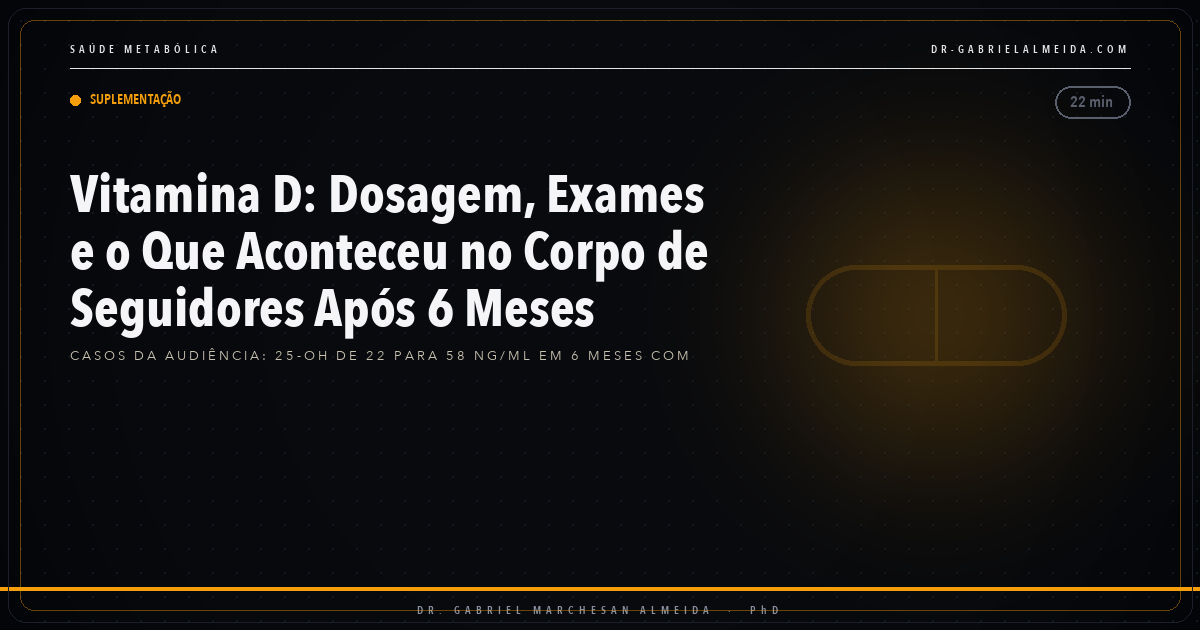 Vitamina D: Dosagem, Exames e o Que Aconteceu no Corpo de Seguidores Após 6 Meses